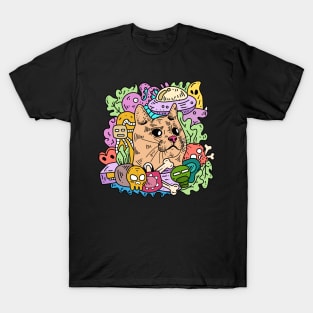 Fat cat doodle T-Shirt